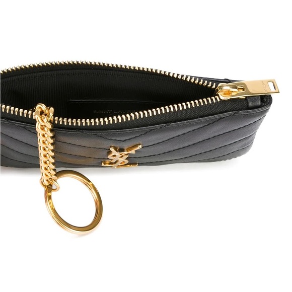 YSL CASSANDRE SAINT LAURENT KEY POUCH IN CALFSKIN MATELASSÉ - Picture 7 of 12